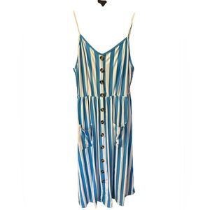 Blue & White Tie Dye Maxi Dress | Sleeveless Summer Dress | Flowy Boho Style